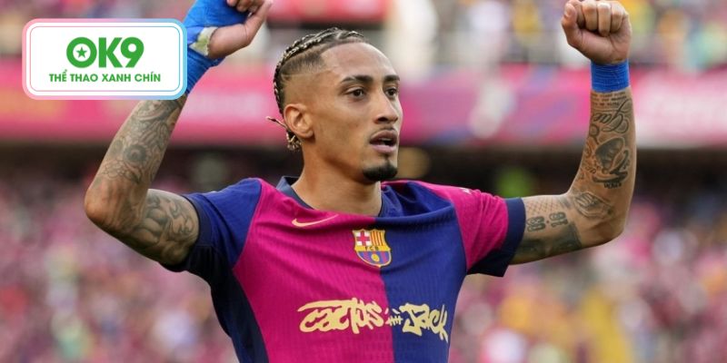 Raphinha thể hiện phong độ xuất sắc trong mùa giải vừa qua